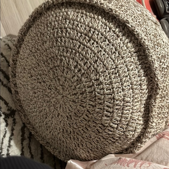 Handcrafted Tan Woven Cushion